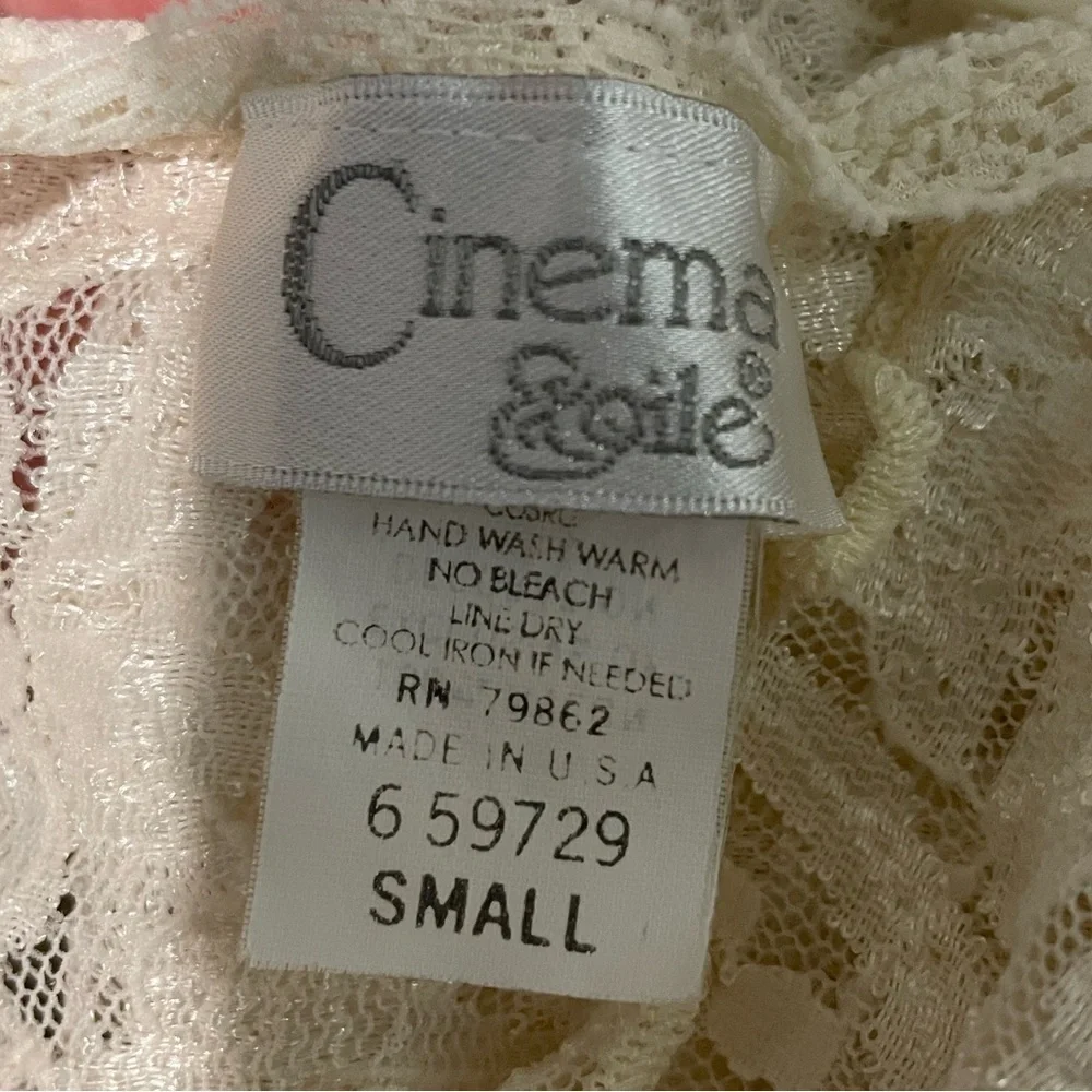 90s Cinema Etoile Sequin Lace Sheer Mini‎ Dress Small Bridal Sabrina Carpenter - Picture 4 of 7
